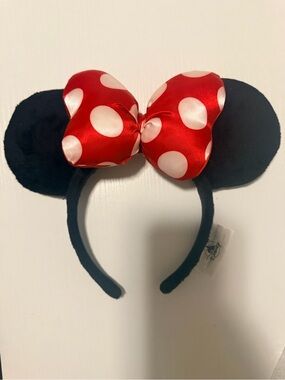 ❤️Disney Red Polka Dot Bow Minnie Ear Headband
